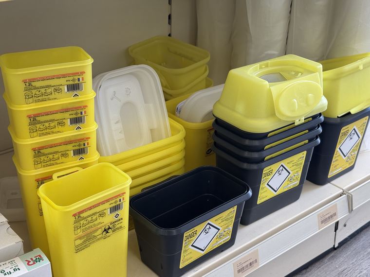 Collecteurs pour objets perforants et déchets de soins, de 1,2 à 7 litres